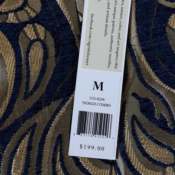 Sigrid Olsen Signature Open Front Blazer Coat Jacket Indigo Combo NWT size M - Picture 5 of 13